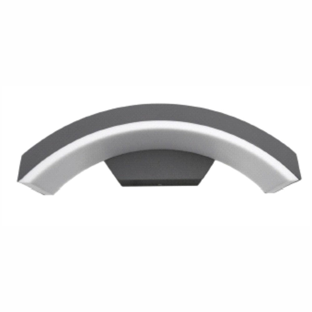 Aplica LED de exterior concava Neagra, 24W=160W, 3000K, lumina calda, 2160Lm, IP65