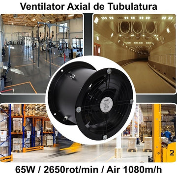 Ventilator Axial de Tubulatură 200mm 65W YWF-200 – Soluție Eficientă pentru Ventilație Industrială și Rezidențială