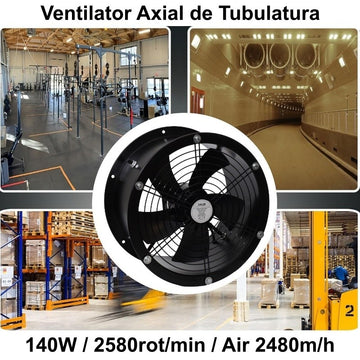 Ventilator Axial de Tubulatură 300mm 140W YWF-300 – Soluție Eficientă pentru Ventilație Industrială și Comercială