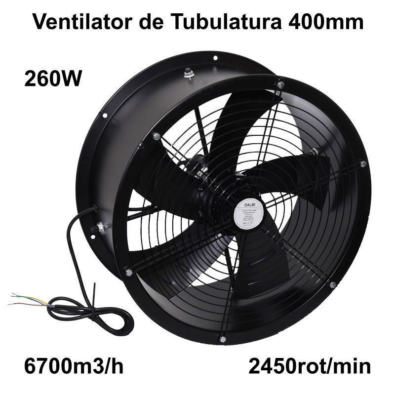 Ventilator Axial de Tubulatură 400mm 260W YWF-400 – Soluție Eficientă pentru Ventilație în Spații Comerciale și Industriale