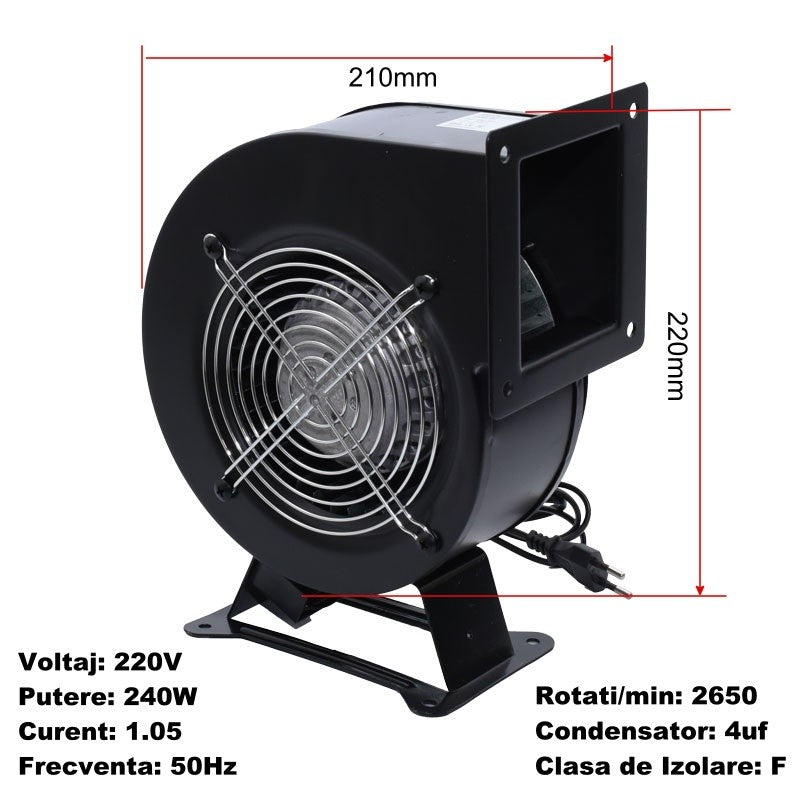 Ventilator Centrifugal 150FLJ17-2W2 cu Turbină – Soluție Eficientă pentru Ventilație Industrială și Comerciale