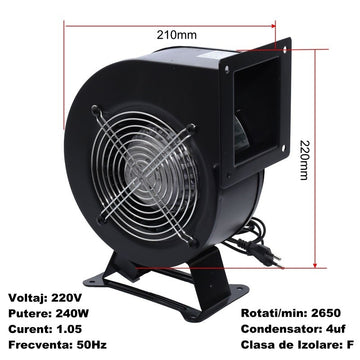 Ventilator Centrifugal 150FLJ17-2W2 cu Turbină – Soluție Eficientă pentru Ventilație Industrială și Comerciale