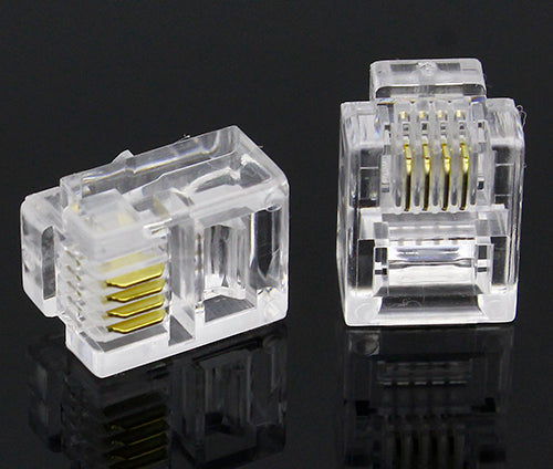 Mufa Telefon plastic RJ11   100b/set