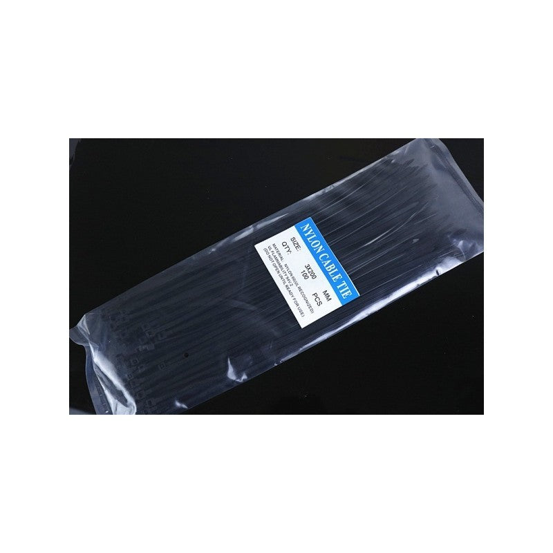 Colier de plastic, brida negru 3,6x250mm 100b/set - Frize