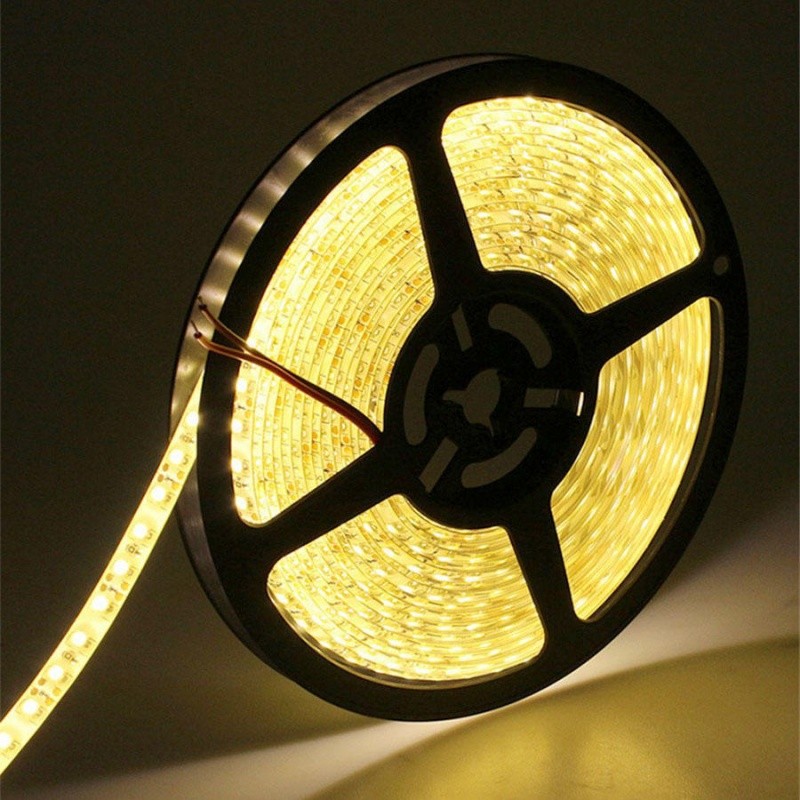 Banda Led 2835 - 120led/m, Exterior - DC 12V 9,6W/ml, 5m/rola, Alb-Cald - Frize