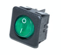 Green Square Button 30x30x35mm