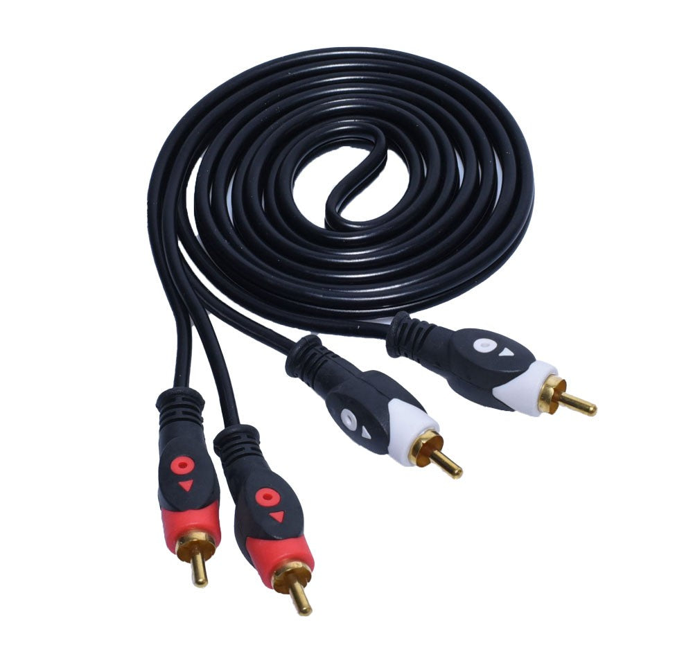 Cablu 2RCA Tata-2RCA Tata, Roșu/Negru 1,5m Q - Frize