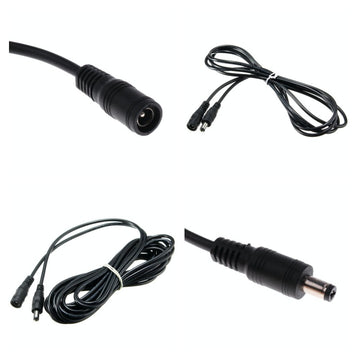 DC cable 2.1x5.5mm, Extension 1m