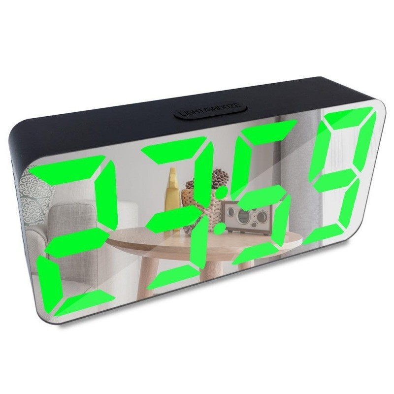 Ceas Digital Oglinda cu led Verde, DS-3622X - Frize