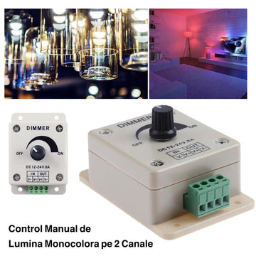 Dimmer Manual Led Monocolor 12V-24V/8A - Frize