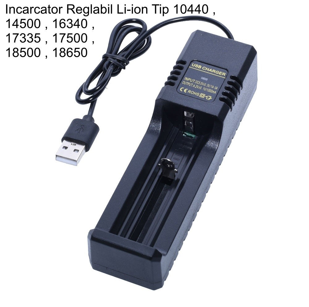 Incarcator de Acumulatori LI-ion 1 x 3,7V cu USB - Frize