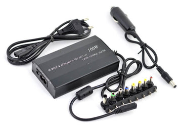 Univerzální nabíječka pro notebooky pro domácnost a auto AC/DC 100W
