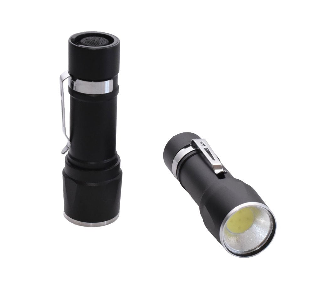 Lanterna Neagra cu Led Cob 3xR3 AAA - Frize