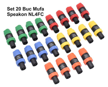 Speakon Tata Audio Plug 4 barevné kolíky - 20ks/set