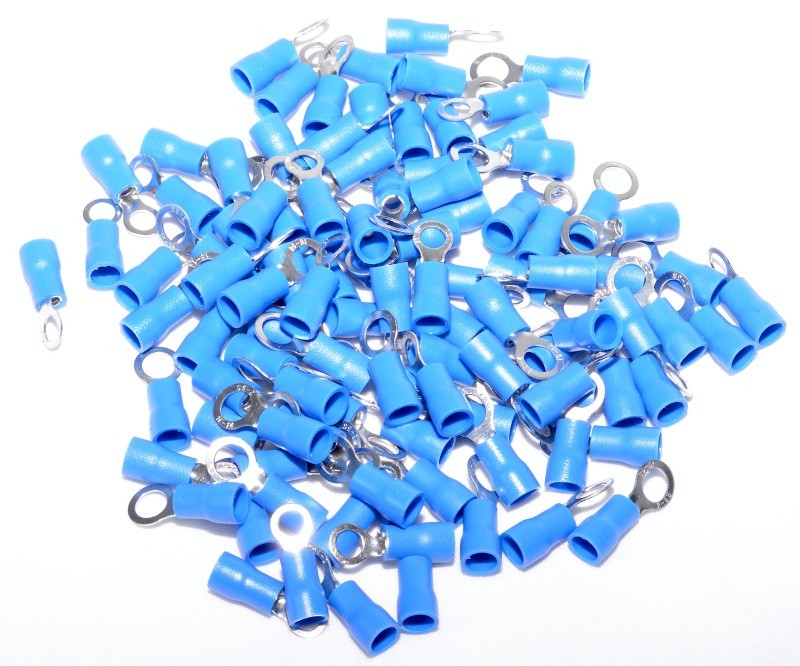 Papuc Electric Izolat Albastru tip Inel ø 5mm ,100B/Set - Frize