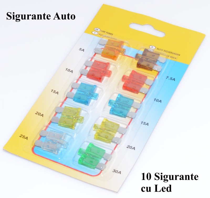 Set 10 Sigurante Auto cu Led - Frize