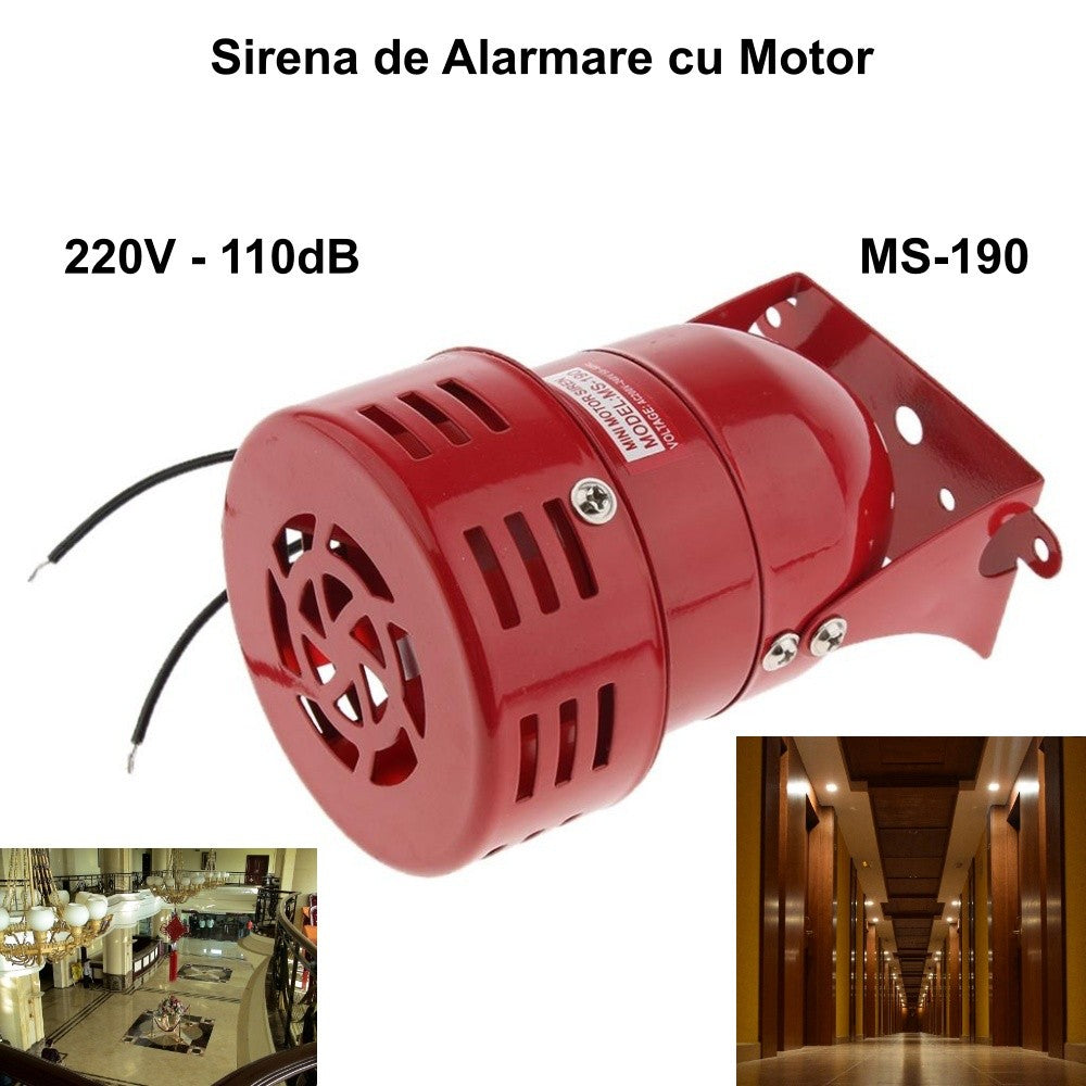 Sonerie Alarma cu Motor 220V / MS-190 - Frize